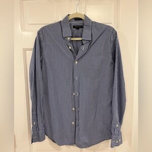 Banana Republic Men's Blue Checkered Shirt